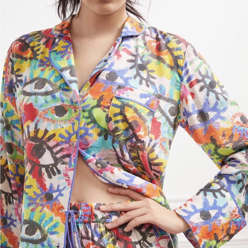 Colorful Women's Pajama Set - Picture 2 of 5